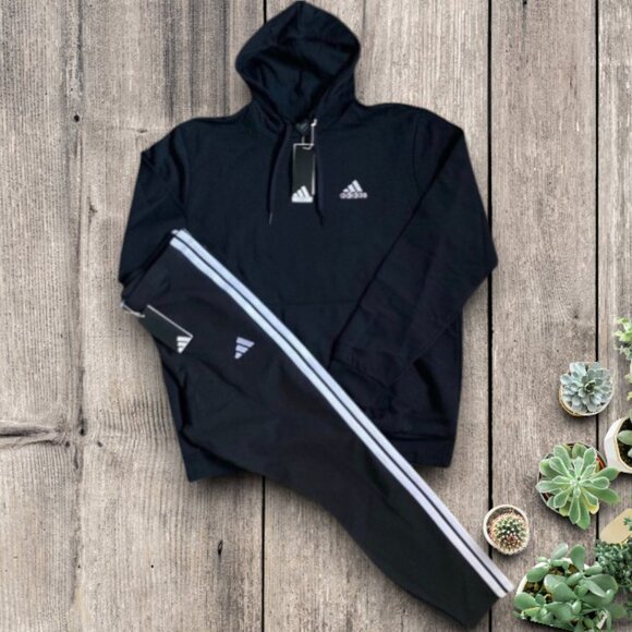 🤩NWT adidas 2 pc hoodie sweatshirt and leggings outfit size L womens set bundle - Picture 2 of 4